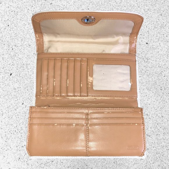 Coach Park Signature Hand Drawn Scarf Hobo with Matching Wallet - Picture 9 of 9